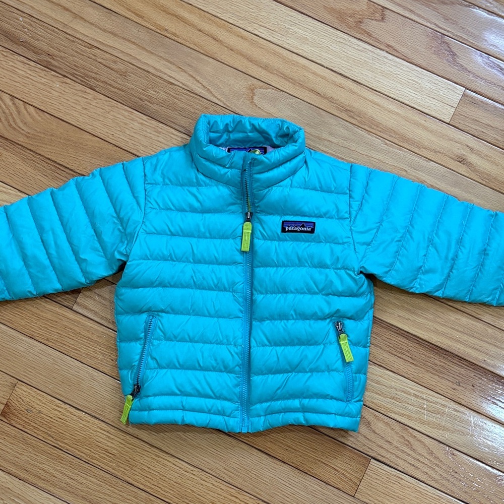 Patagonia Teal Youth Quilted Puffer Jacket
